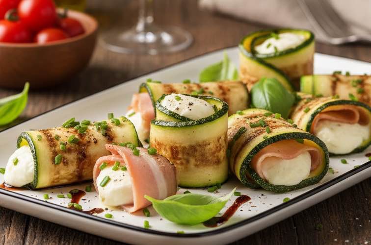 Fingerfood Zucchini – Kleine italienische Köstlichkeiten für jeden Anlass 2 Fingerfood Zucchini Zucchini Röllchen