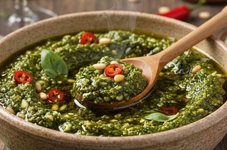 Pesto Arrabbiata – Die feurige Würze der italienischen Küche 2 Pesto Arrabbiata ein scharfer Klassiker