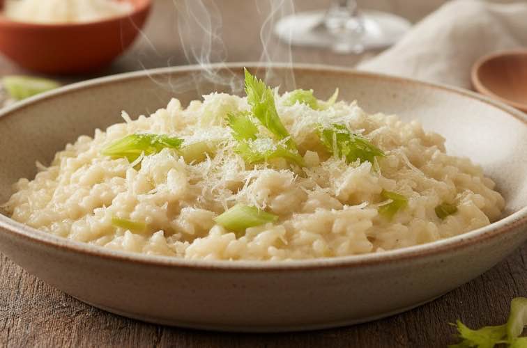 Risotto Staudensellerie ein mild-würziges Gericht