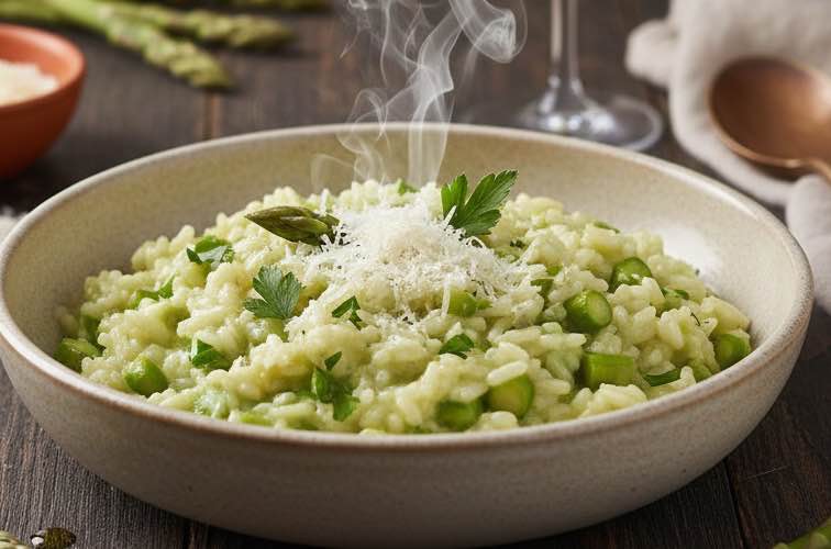Risotto agli Asparagi klassisches Frühlingsgericht
