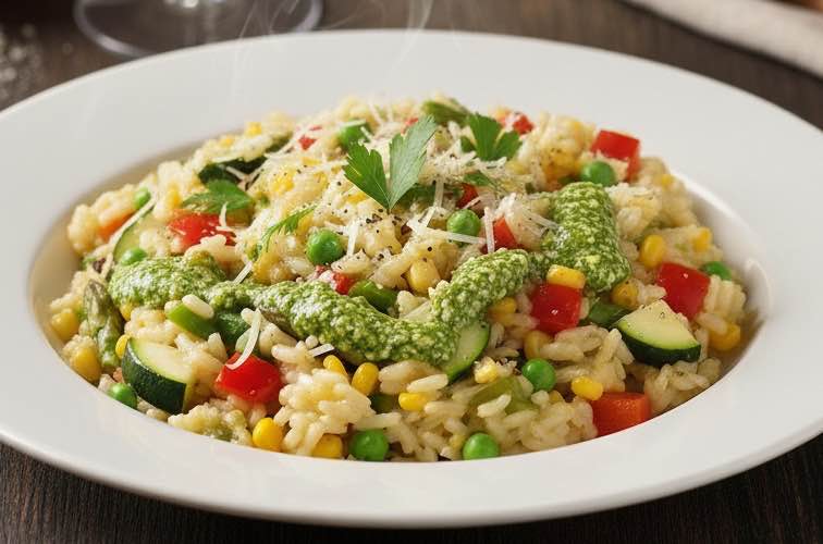 Risotto alle Verdure – Das italienische Gemüse-Risotto voller Aromen 4 Risotto alle Verdure mit Pesto
