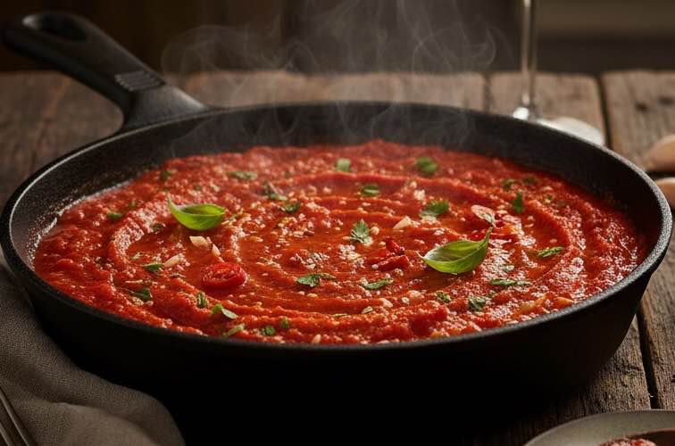 Salsa all'arrabbiata – die feurige italienische Sauce 2 Salsa all'arrabbiata eine scharfe Sauce zum Dippen
