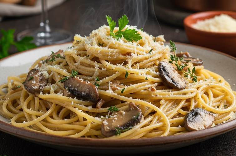 Spaghetti Porcini mit aromatischen Steinpilzen