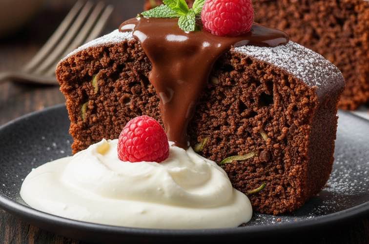 Zucchini Schokokuchen mit Mascarpone Creme