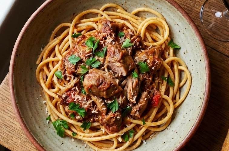 Bucatini al Sugo di Coniglio – Traditionelles italienisches Kaninchen-Rezept 3 Bucatini al Sugo di Coniglio ein Gericht aus Mittel- und Süditalien