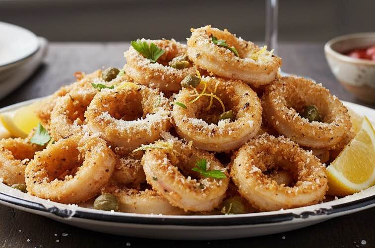 Calamari alla Palermitana – Sizilianische Tintenfische nach traditioneller ArtCalamari alla Marinara 2 Calamari alla Palermitana Gericht aus der sizilianischen Küche