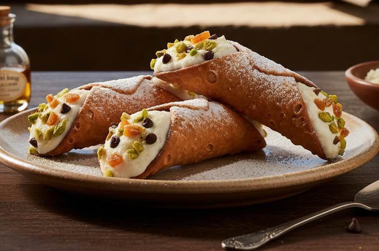 Cannoli con Ricotta – Italienische Genussklassiker aus Sizilien 2 Cannoli con Ricotta ein berühmtes Süßgebäck