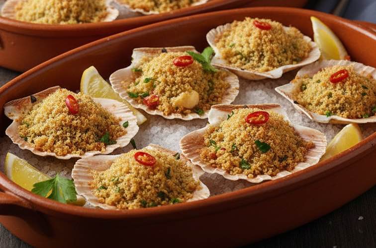 Capesante gratinate – Ein Rezept aus der italienischen Küstenküche 3 Capesante gratinate besonders angerichtet