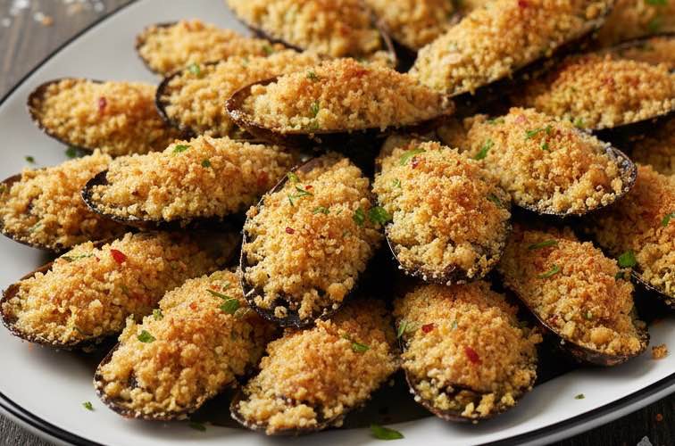 Cozze Gratinate Küstengericht aus Sizilien