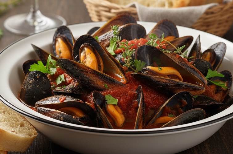 Cozze alla Marinara – Ein Klassiker der italienischen Küstenküche 3 Cozze alla Marinara besonders angerichtet