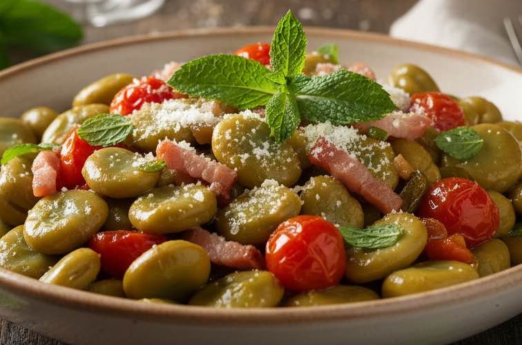 Frische dicke Bohnen Rezept italienisch – Original aus Süditalien 2 Frische dicke Bohnen Rezept italienisch eine traditionelle Zubereitung