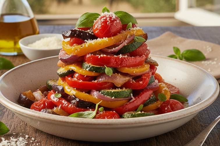 Italienische Gemüsepfanne – Ein mediterranes Geschmackserlebnis 3 Italienische Gemüsepfanne besonders angerichtet