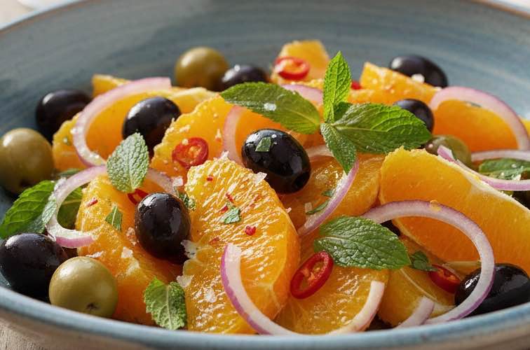 Oliven Rezepte – Authentische italienische Küche zwischen Antipasto und Aperitivo 4 Oliven Rezepte Insalata di arance e olive