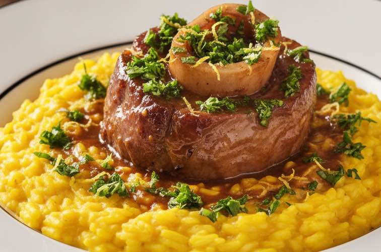Ossobuco alla Milanese con Risotto – Mailands klassisches Duo aus Kalbshaxe und Safranrisotto 9 Ossobuco alla Milanese con Risotto aus der lombardischen Küche