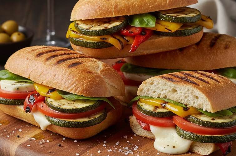 Panini alla Napoletana – Originalrezept aus Neapel für herzhafte Brötchen 4 Panini alla Napoletana in einer vegetarischen Variante