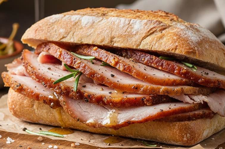 Panino con Porchetta – Italienisches Streetfood mit knusprigem Schweinebauch 1 Panino con Porchetta traditionelles Streetfood
