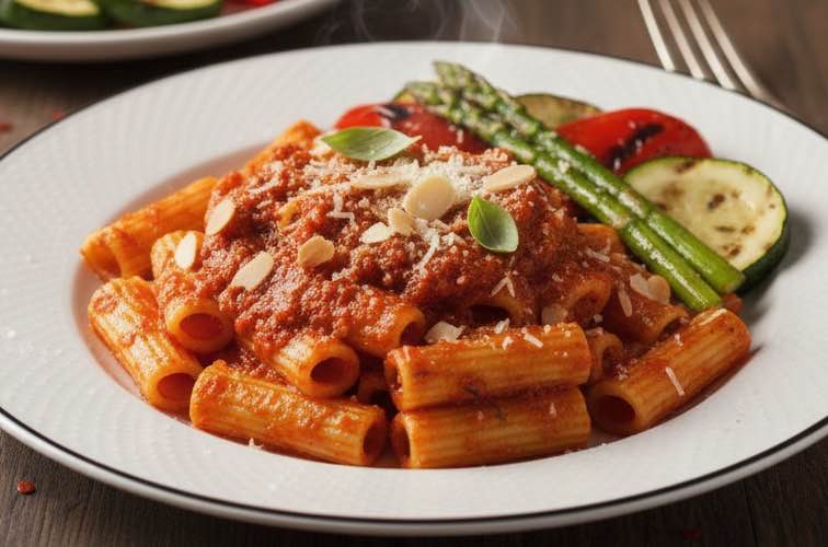 Pesto alla Calabrese – Würziges Pesto aus Kalabrien mit Paprika und Peperoncini 4 Pesto alla Calabrese mit gegrilltem Gemüse