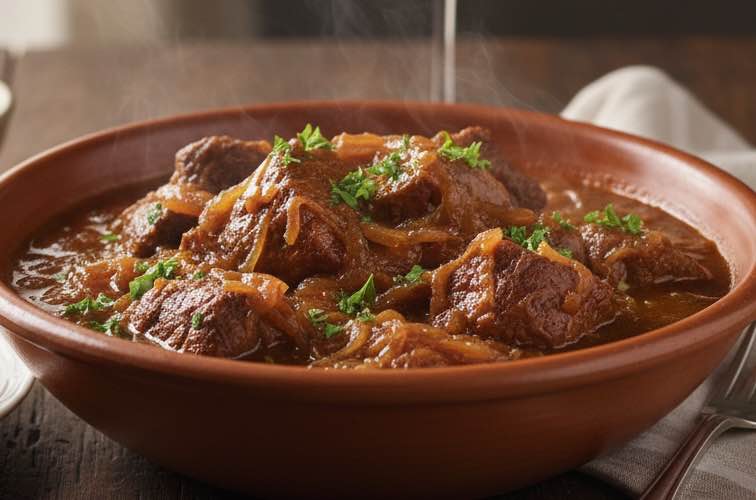 Ragout Genovese – Traditionelles ligurisches Schmorgericht mit Zwiebeln 2 Ragout Genovese die Variante aus ligurischen Küche