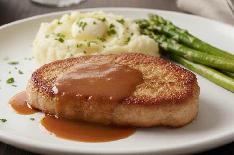 Scaloppina al Marsala – Klassisches Kalbfleisch in feiner Marsalasauce 3 Scaloppina al Marsala ein Stück von dem Fleisch