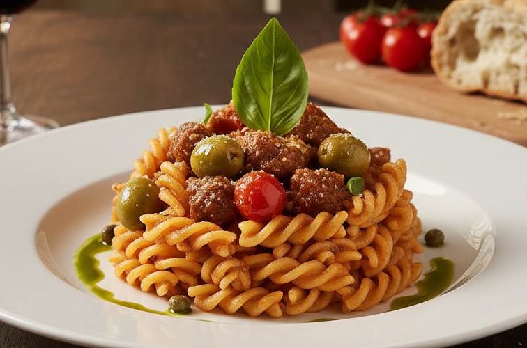 Pasta alla Ghiotta: Ein traditionelles Rezept aus Sizilien 3 Pasta alla Ghiotta besonders angerichtet