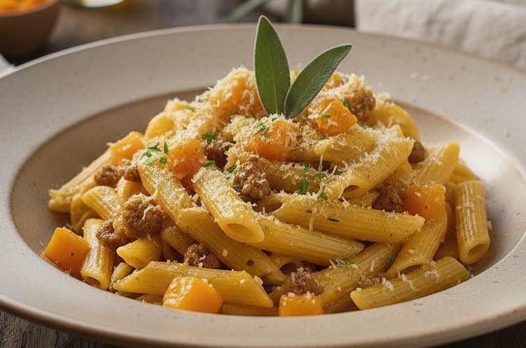 Penne alla Mantovana – Traditionelle Pasta aus Mantua 3 Penne alla Mantovana besonders angerichtet