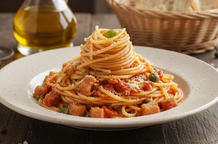 Spaghetti alla Chiantigiana – Aromatische Pasta aus dem Herzen der Toskana 4 Spaghetti alla Chiantigiana besonders angerichtet