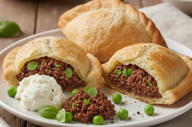 Pastizzi – Das Originalrezept der maltesischen Teigtaschen 4 Pastizzi mit Hackfleischfüllung