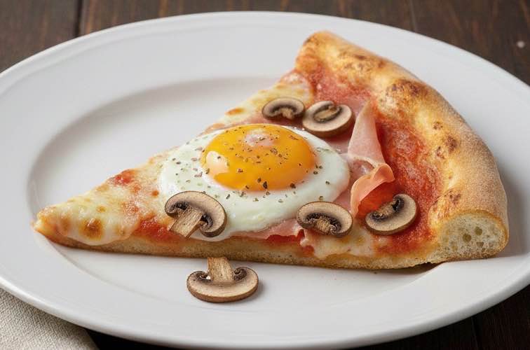 Pizza alla Bismarck – Originalrezept aus Italien 4 Pizza alla Bismarck mit Champignons