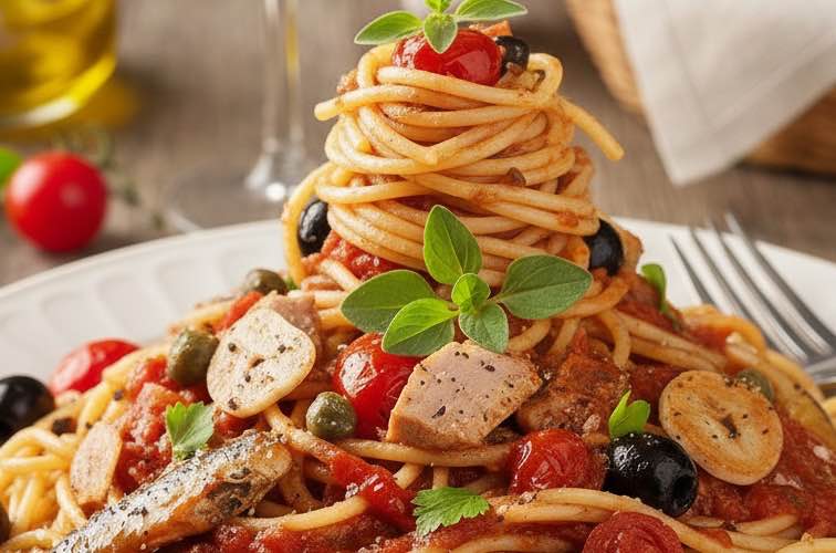 Spaghetti alla Pantesca – Ein Klassiker der sizilianischen Küste 3 Spaghetti alla Pantesca besonders angerichtet