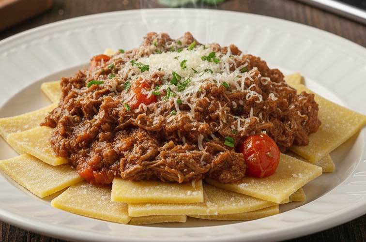 Troccoli: Originalrezept der apulischen Pasta | Italienisch & einfach 3 Troccoli mit Ragù angerichtet